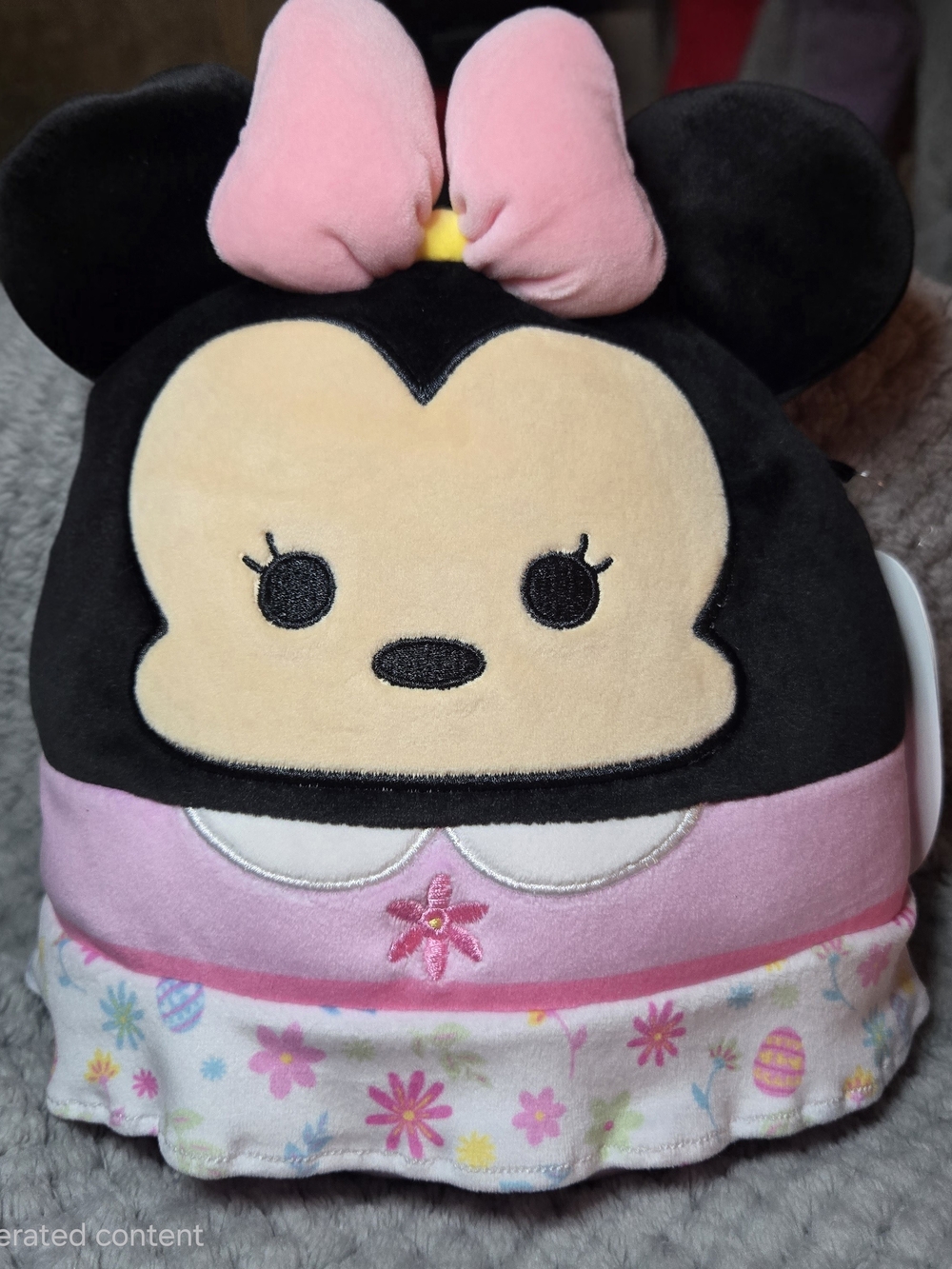 Disney Easter Minnie Mouse Floral Dress 8" Squishmallow Plush NWT